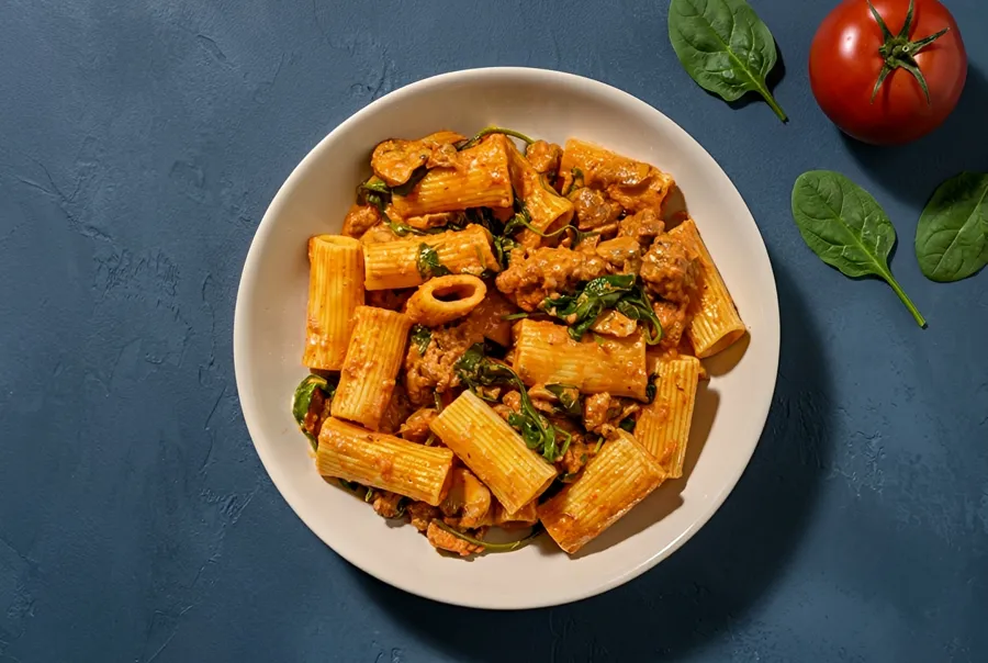 Creamy Beef Rigatoni