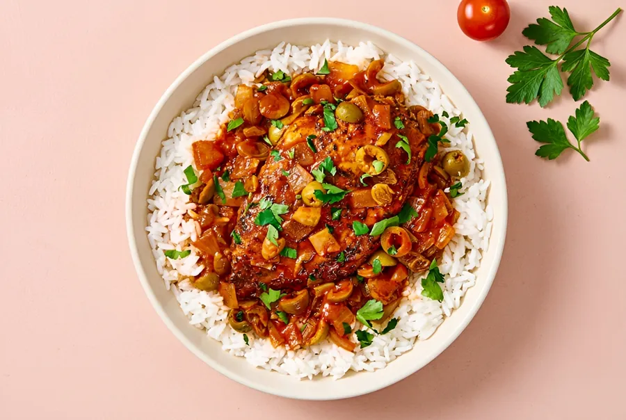 Chicken And Olives Rice